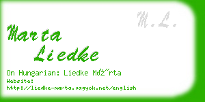 marta liedke business card